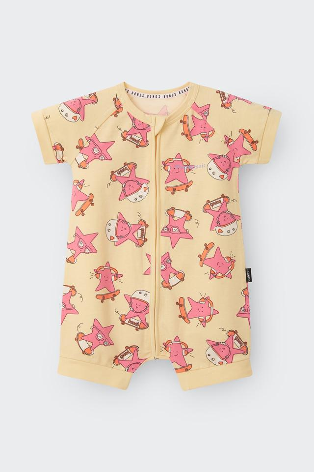 Bonds Zip Romper - Star Shred Pink-1