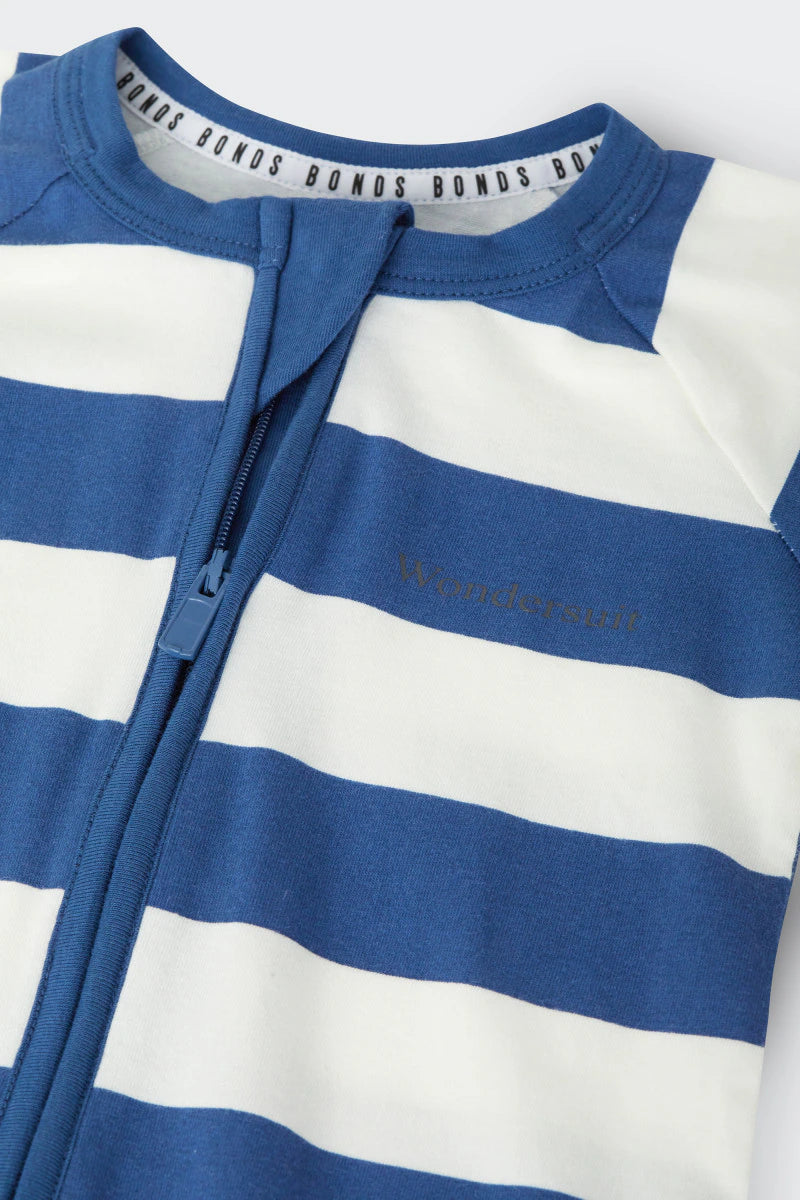 Bonds Zip Wondersuit - Moonlight Stripe-2