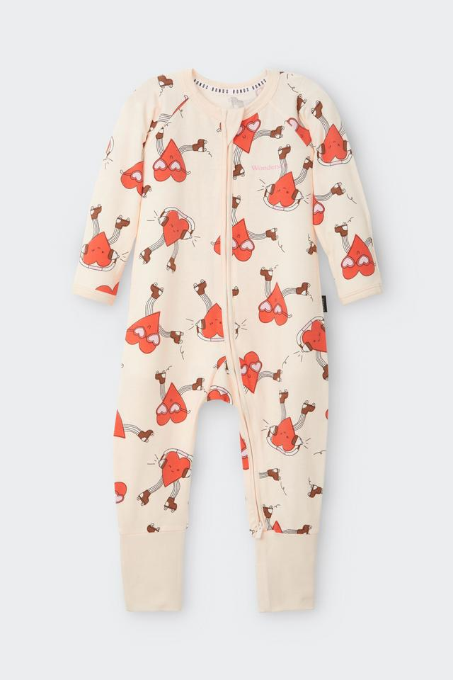 Bonds Zip Wondersuit - Heart Beats Red-1