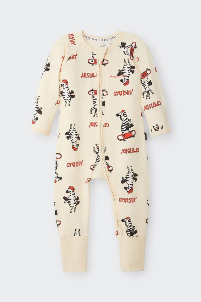 Bonds Zip Wondersuit - Zig Zag Zoom Zebra-1