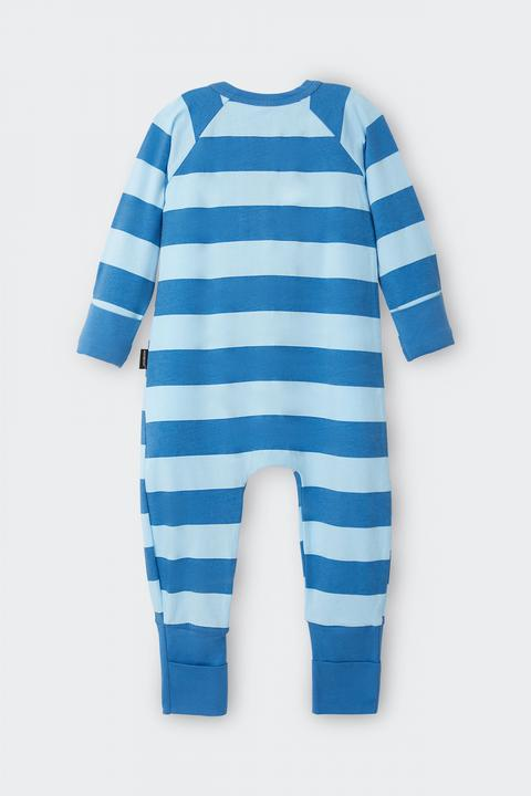 Bonds Zip Wondersuit - Horizontal Rugby Stripes Blue-2